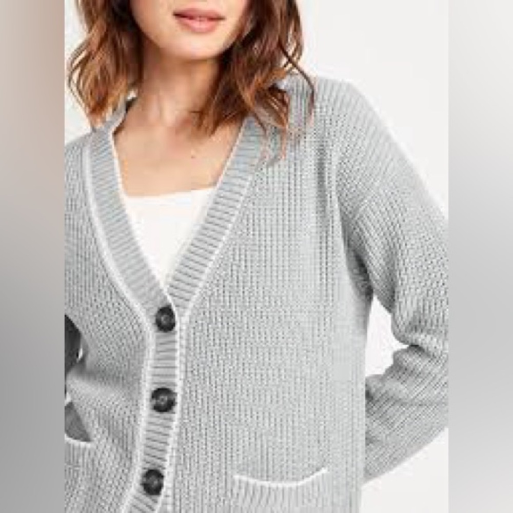 Old Navy Women's Gray Button-Up Cardigan